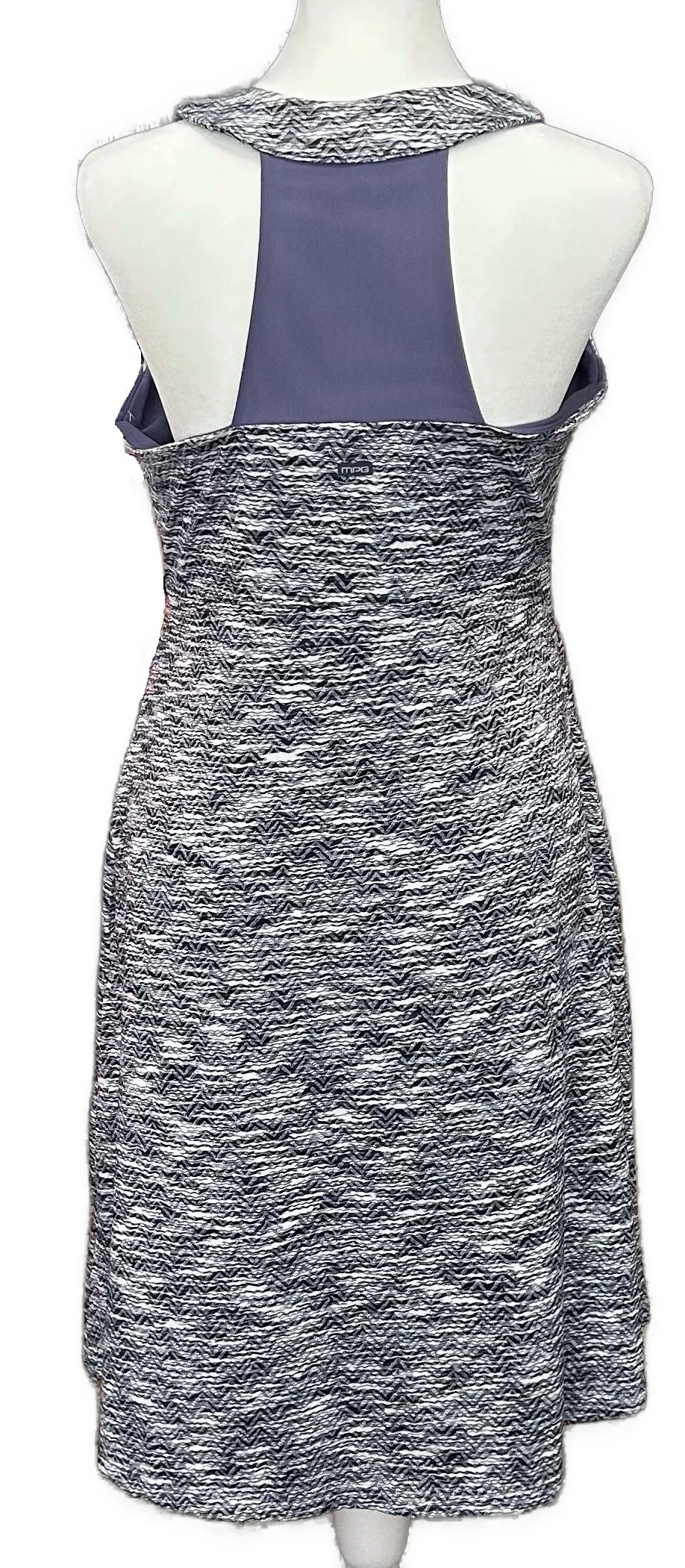 Easy Vibe Breath Soft MPG Women's Athletic Sleeveless Patterned Racerback Dress Size L