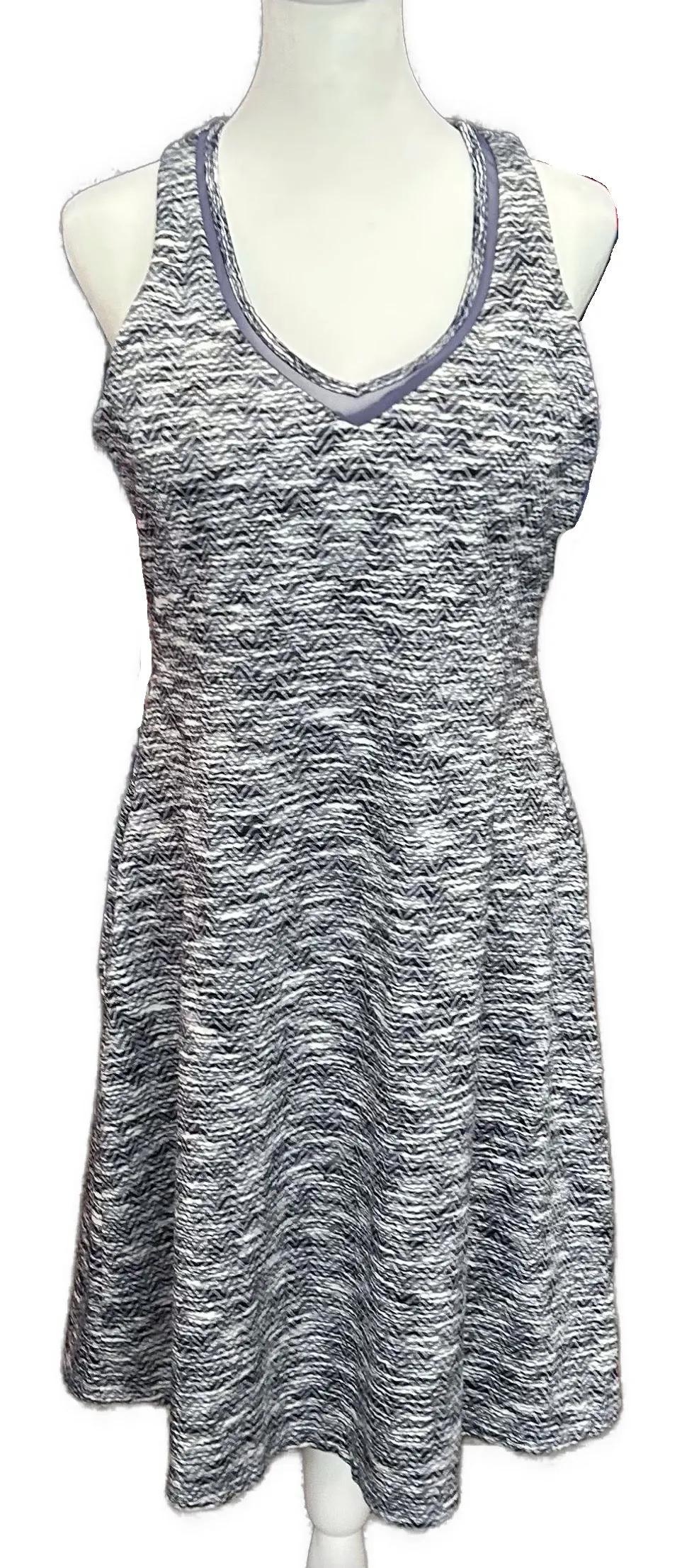 MPG Women's Athletic Sleeveless Patterned Racerback Dress Size L Lawn Soft Morning Glow