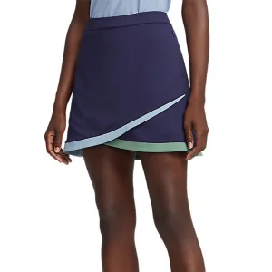 RLX Ralph Lauren Women's Faux Wrap Stretch Jersey Golf Skort 15" - French Navy/Fatigue/Vessel Blue Outfit Combo