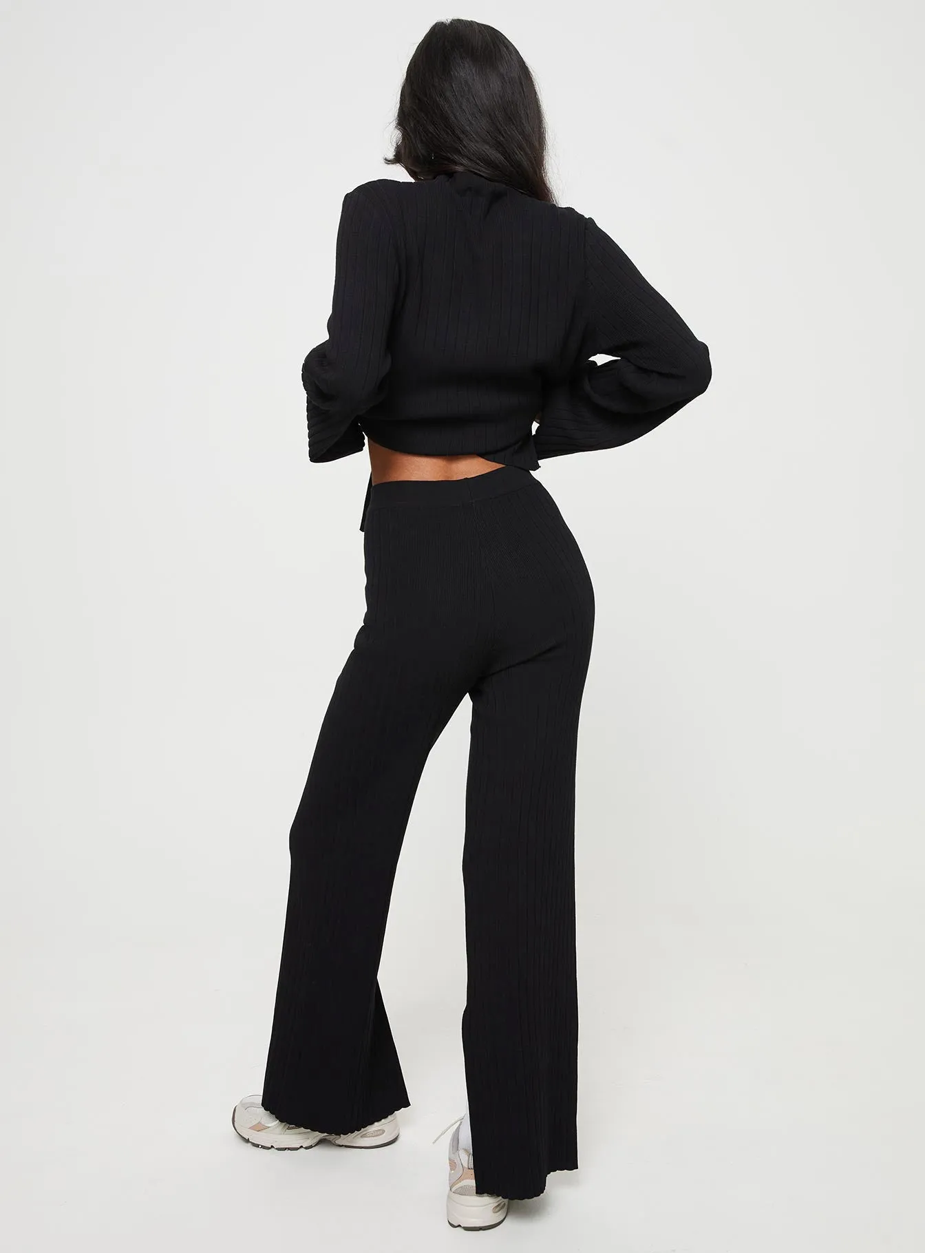 Quick Slip Everyday Ease Allen Ribbed Pants Black