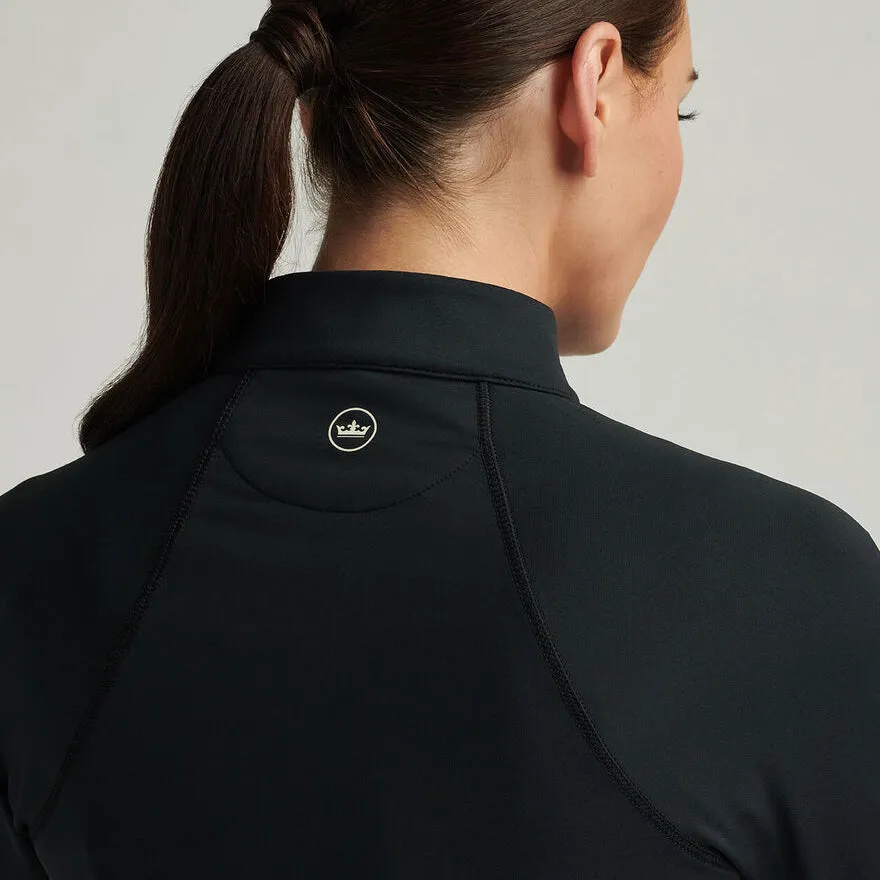 FlexibleJointConstruction Power Vibe Peter Millar Women's Women's Raglan Sleeve Perth 1/4 Midlayer - Black