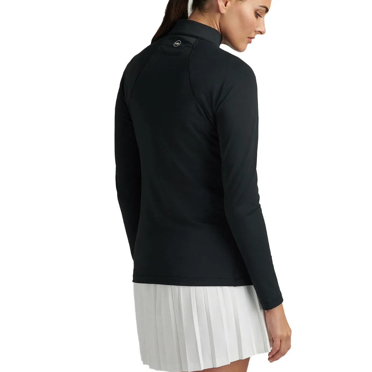 Shine Mood Lean Glow Peter Millar Women's Women's Raglan Sleeve Perth 1/4 Midlayer - Black