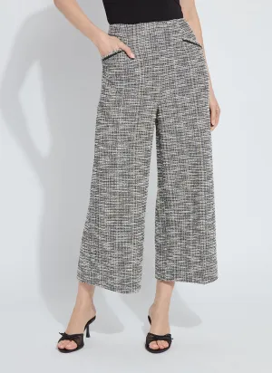 LYSSE CHARLOTTE ANKLE TWEED PALAZZO PANTS - MULTI TaglessNeckline