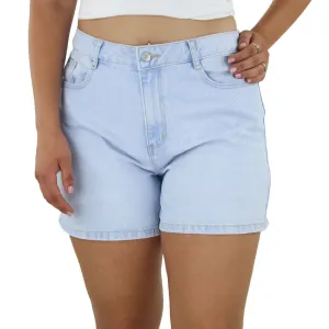 Women's Denim Solid Short,Light Blue Flexible Layer Fit Stain Resistant Treatment