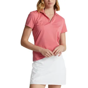 RLX Ralph Lauren Women's Tour Performance Golf Shirt - Desert Rose SeamFreeEngineering CoolingChannelFabric