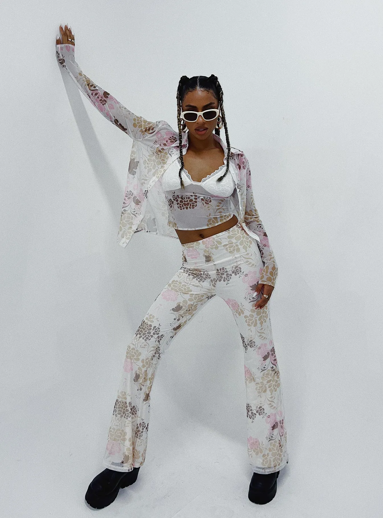 NonSlipGrip Casual Chic Look Bohemian Romance Pant Multi